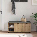  Klupa za hodnik s jastukom Umjetnički hrast 100 x 38 x 46 cm | shoptok.hr
