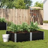  Vrtna sadilica crna 150x100 cm od masivne borovine | shoptok.hr