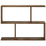  Zidna polica Dimljeni hrast 72 x 17 x 55 5 cm prerađeno drvo - Dimljeni hrast 2 odjeljka | shoptok.hr