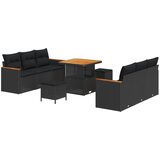  Sjedeća garnitura za vrt 11 kom. 10-Broj sjedala Crna poliratan 204 x 179 x 85 cm | shoptok.hr
