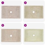  Umivaonik 45 x 30 x 12 cm mramorni visoki sjaj krem | shoptok.hr