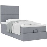 Otomanski okvir kreveta s madraca svijetlosivi 80x200cm tkanine | shoptok.hr