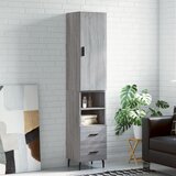 vidaXL Visoka komoda siva sonome 34 5x34x180 cm od konstruiranog drva Cijene