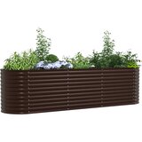  Povišena gredica Smeđa 320 x 80 x 81 cm Čelik | shoptok.hr