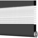vidaXL Zavjesa zebra crna 95x200 cm širina tkanine 90,9 cm poliester | shoptok.hr