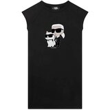 Karl Lagerfeld Dječja haljina boja: crna, mini, ravna | shoptok.hr