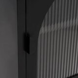  Noćni ormarić crni 50 x 35 x 60 cm od stakla i čelika | shoptok.hr