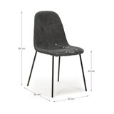 Marckeric Temno sivi jedilni stoli v kompletu 4 ks Renne – | Shoptok.si