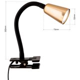 Orion Fleksibilna stona lampa sa stezaljkom DOTTY 1xGU10/10W/230V mesing/crna | Eponuda.com