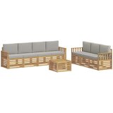  Setovi sofa 8 kom. Bijela i svjetlosiva Poliester | Shoptok.si