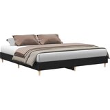  Krevetna konstrukcija Crni hrast 203 x 183 x 25 cm | shoptok.hr