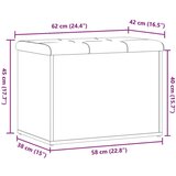 vidaXL Klupa za odlaganje staro drvo 62x42x45 cm izrađeno drvo | shoptok.hr