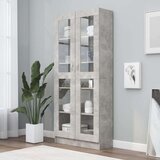 vidaXL Vitrina siva boja betona 82,5 x 30,5 x 185,5 cm od iverice Cijene