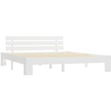 The Living Store Posteljni okvir z vzglavjem bel 180x200 cm borovina - Posteljni Okvir, (21530686) | Shoptok.si