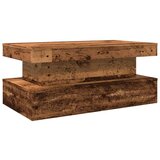 vidaXL Stolić za kavu s LED svjetlima boja starog drva 90 x 50 x 40 cm | shoptok.hr