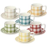 Tognana Set skodelica za kavo s podstavkom Ivy Caledonia 100ml / 6 kos / porcelan, (5000199526) Cene