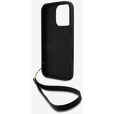 Dkny PU Leather Stack Logo Wrist Strap iPhone 16 Pro Max Black Ovitek za telefon Vijolična | Shoptok.si