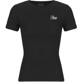 Guess Majice s kratkimi rokavi SS CN SNAP EMBRO SLIM TOP Črna | Shoptok.si