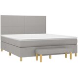  Box spring s madracem svjetlosiva 160x200 cm tkanina | shoptok.hr