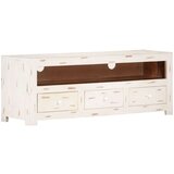 TV ormarić od masivnog drva bagrema 110 x 30 x 40 cm bijeli | shoptok.hr