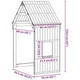 vidaXL krov za dječji krevet bijeli 60x89x134,5 cm masivna borovina | shoptok.hr