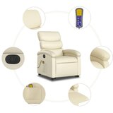  Električni masažni naslonjač na podizanje od umjetne kože krem | Eponuda.com
