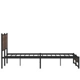Metalni okvir kreveta bez madraca smeđa boja hrasta 180x200 cm | shoptok.hr