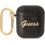  Maska za telefon Guess za Airpods 1/2 PU Glitter Flake crna (GUA2HGGSHK) Cene
