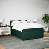  Krevet s oprugama i madracem tamnozeleni 140x190 cm baršunasti | shoptok.hr