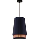  Duolla - Visilica na sajli BELL SHINY 1xE27/15W/230V prečnik 25 cm plava/bakrena | Eponuda.com