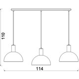  Luster na sajli HANDA 3xE27/15W/230V bordo | Eponuda.com
