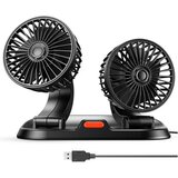 Venisymlis Ventilator Za Hlajenje Avtomobila, Nastavljiv Ventilator Z Dvojno Glavo, Ventilator Za Pripenjanje V Avtu, (22070339) | Shoptok.si