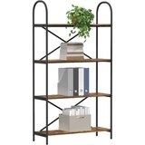 vidaXL Knjižna polica Dimljeni hrast 80 x 30 x 146 cm Konstruiran les | Shoptok.si