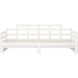  Izvlečna dnevna postelja bela trdna borovina 2x(90x200) cm, (20601185) | Shoptok.si