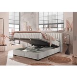 MID.YOU POSTELJA Z VZMETNICO 160 cm x 200 cm , tekstil, leseni material bež | Shoptok.si