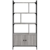  Regal za knjige s vratima boja hrasta 76,5x30x154,5 cm drveni | shoptok.hr
