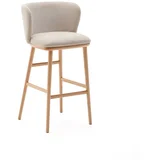 Kave Home Bež barska stolica (visine sjedala 75,5 cm) Ciselia –
