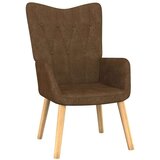  Stol za sproščanje s stolčkom rjavo blago, (20957590) | Shoptok.si
