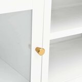 vidaXL TV omarica bela 90x30x44 cm jeklo in steklo | Shoptok.si
