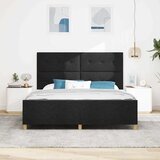  Krevetna konstrukcija s uzglavljem Crna 180 x 200 cm tkanina | Eponuda.com