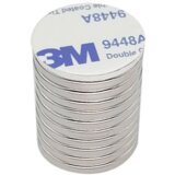 INF 10 paketov super močnih neodimovih magnetov s samolepilno podlago silver 20 x 2 mm, (21278312) Cene