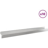  Ograda oko Travnjaka 10 pcs 100 x 10 x 8 cm Čelik Srebrna | Eponuda.com