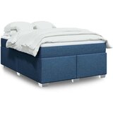  Krevet s oprugama i madracem plavi 140 x 190 cm od tkanine | shoptok.hr