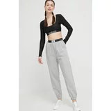 Calvin Klein Underwear Homewear pamučne hlače boja: siva, melanž