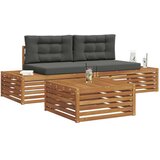  Zunanja garnitura za sedenje 3 Kos Naravna in antracitna, (5000270989) | Shoptok.si