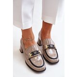ARTIKER Lacquered Women's Heels With Decoration Beige Cijene