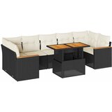  8-dijelni set vrtnih sofa od poliratana s jastucima crni bagrem | shoptok.hr