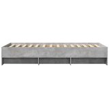  Okvir kreveta boja betona 90x200 cm od konstruiranog drva | shoptok.hr