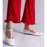 Gemre White patent ballerinas with strap Marseille | shoptok.hr