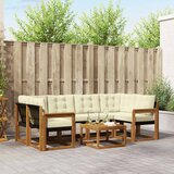  Set vanjskih sofa 7 kom. Prirodna i krem | shoptok.hr